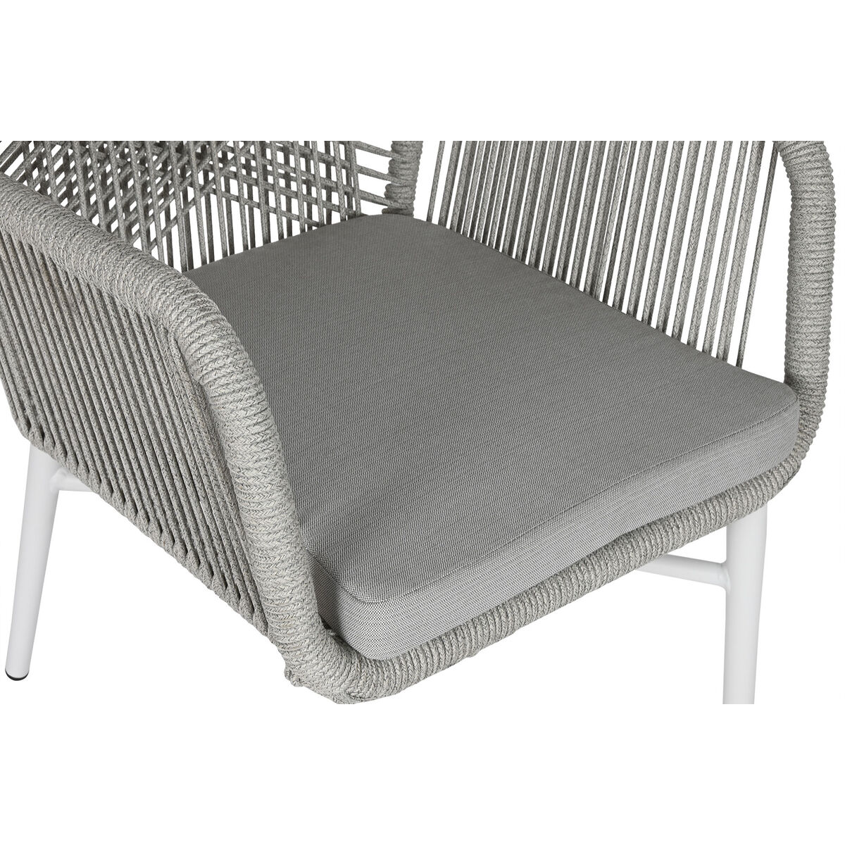 Sillón de jardín Home ESPRIT Blanco Gris Aluminio ratán sintético 57 x 63 x 84 cm