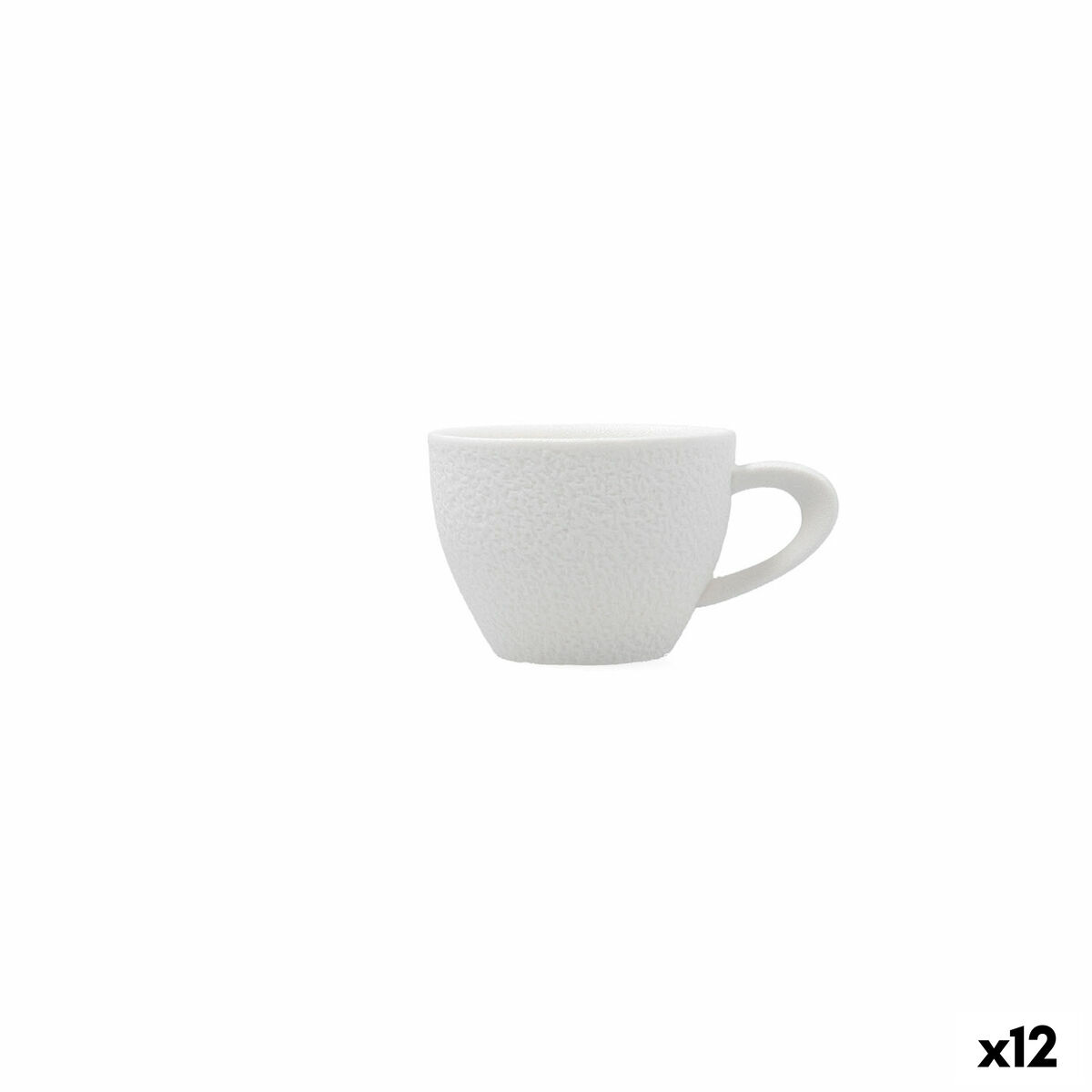 Juego de Tazas de Café Bidasoa Fosil Blanco Cerámica Alúmina 80 ml (12 Unidades)