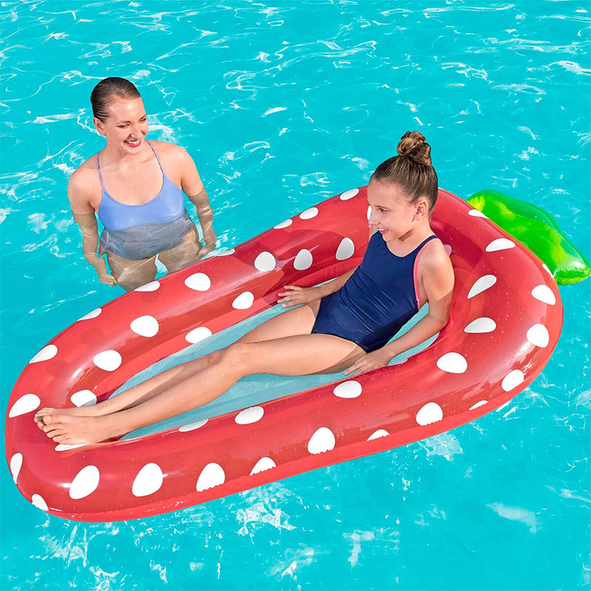 Bestway Colchoneta Hinchable Frutas con Red Color Surtido 178x103/186x112 cm +6 Años Playa y Piscina 43644