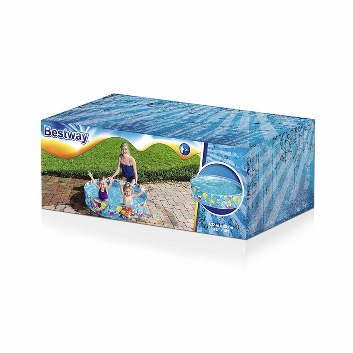 Bestway Piscina Infantil Rigida PVC Mar 122x25 cm +2 Años Jardin 55028