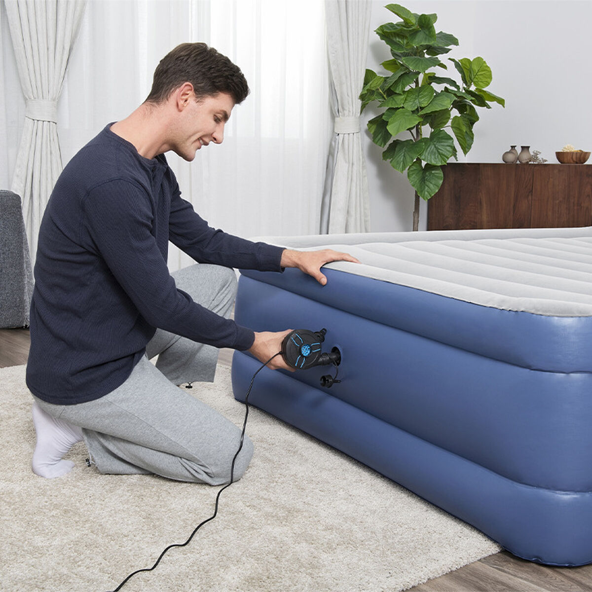 Bestway Hinchador Electrico Enchufe 11,3x10,1x11 cm 680 Litro/Minuto Hinchable y Camping 62252