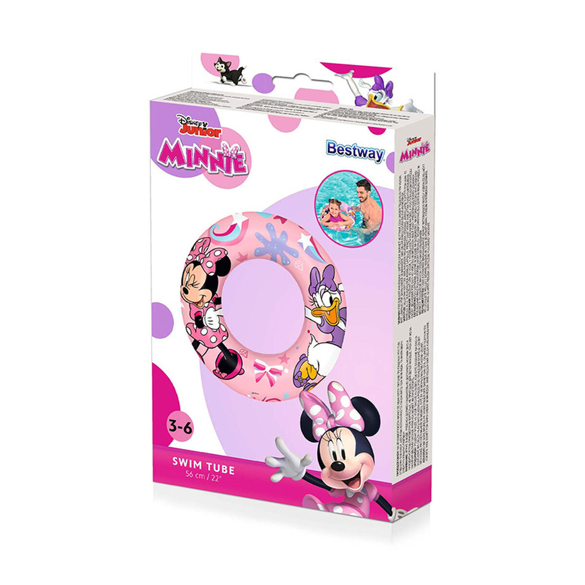 Bestway Flotador Hinchable Disney Minnie D56 cm +3 a 6 Años Playa y Piscina 91040