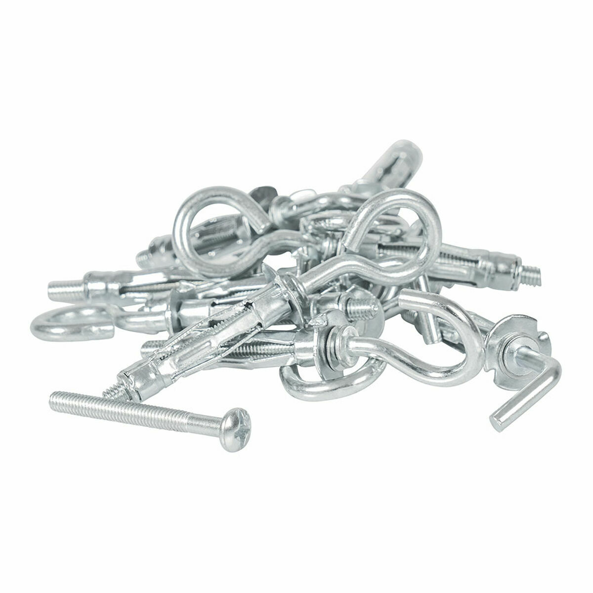 Set de alcayatas, hembrillas y ganchos Rapid Ø 8 x 32 mm Metal Expansión 12 Unidades