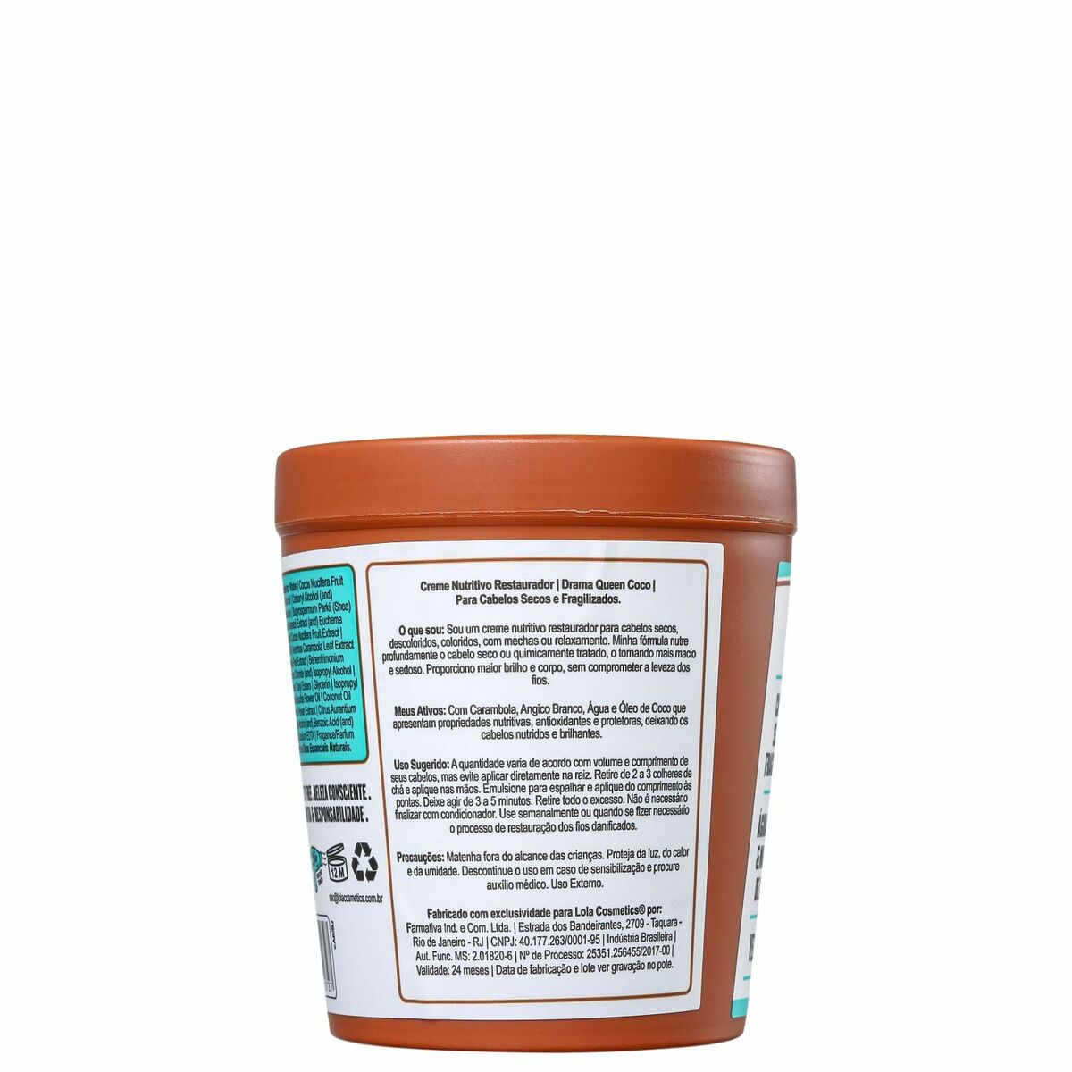 Mascarilla Capilar Lola Cosmetics Drama Queen Coco 230 g