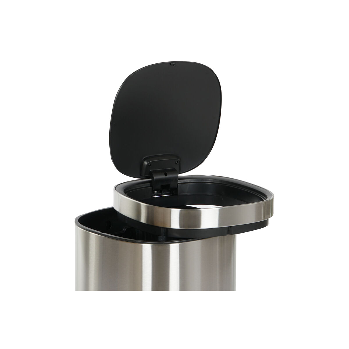 Papelera Home ESPRIT Plateado Acero Inoxidable Polipropileno 30 L