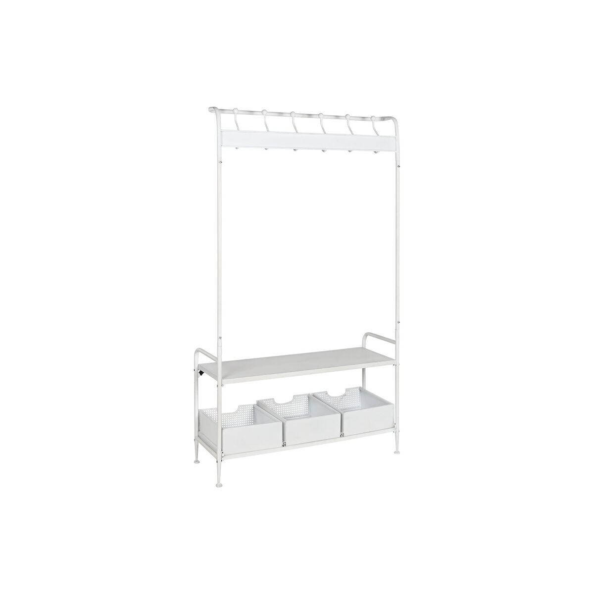 Perchero con Balda Home ESPRIT Blanco Metal Loft 110 x 36 x 186 cm