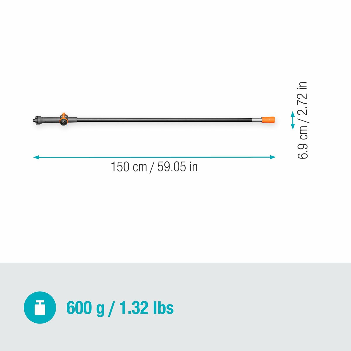 Mango de repuesto Gardena 18802-20 150 cm Cleansystem