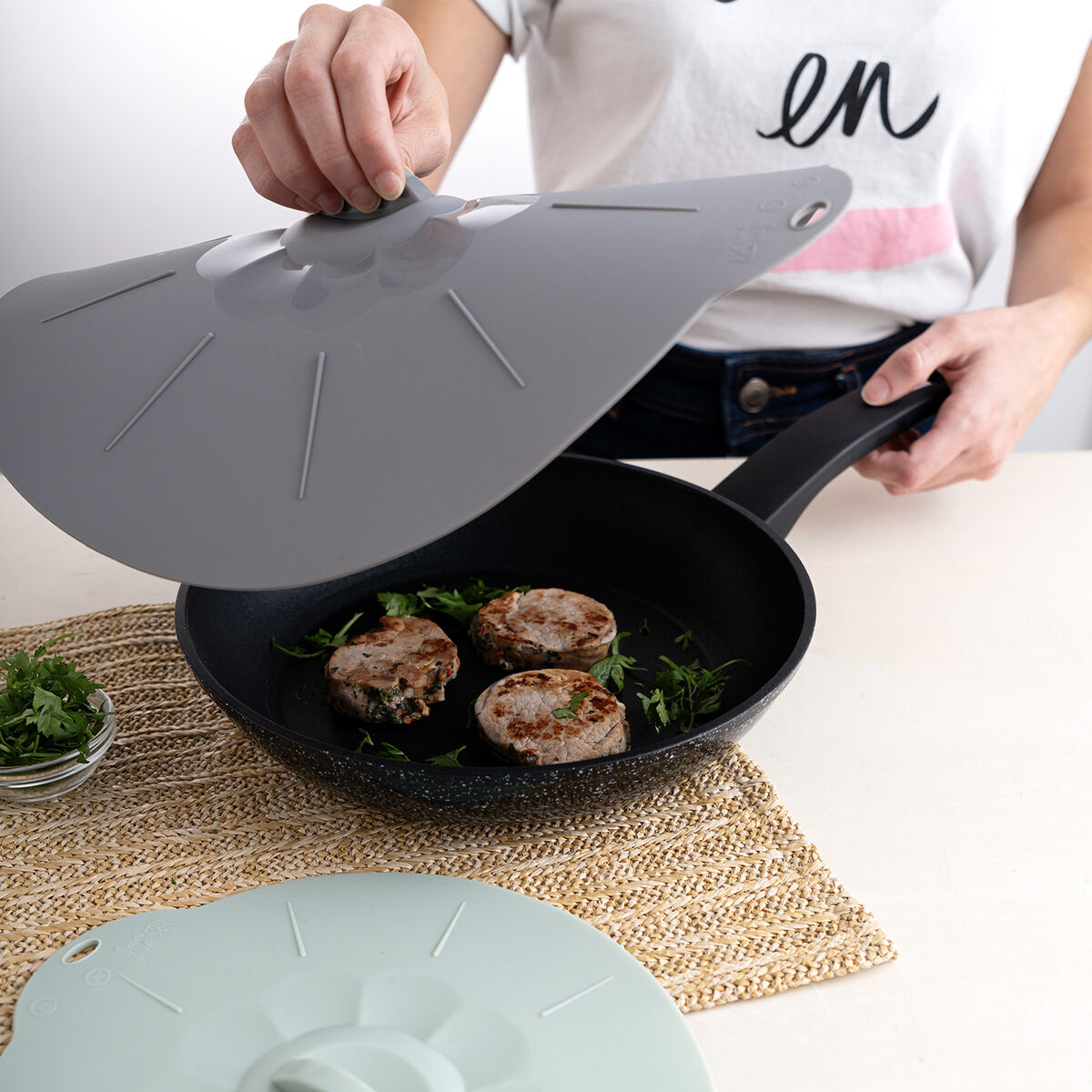 Set de tapas Quid Ozon Silicona Plástico 2 Piezas