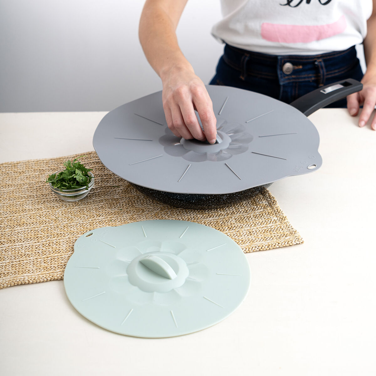 Set de tapas Quid Ozon Silicona Plástico 2 Piezas