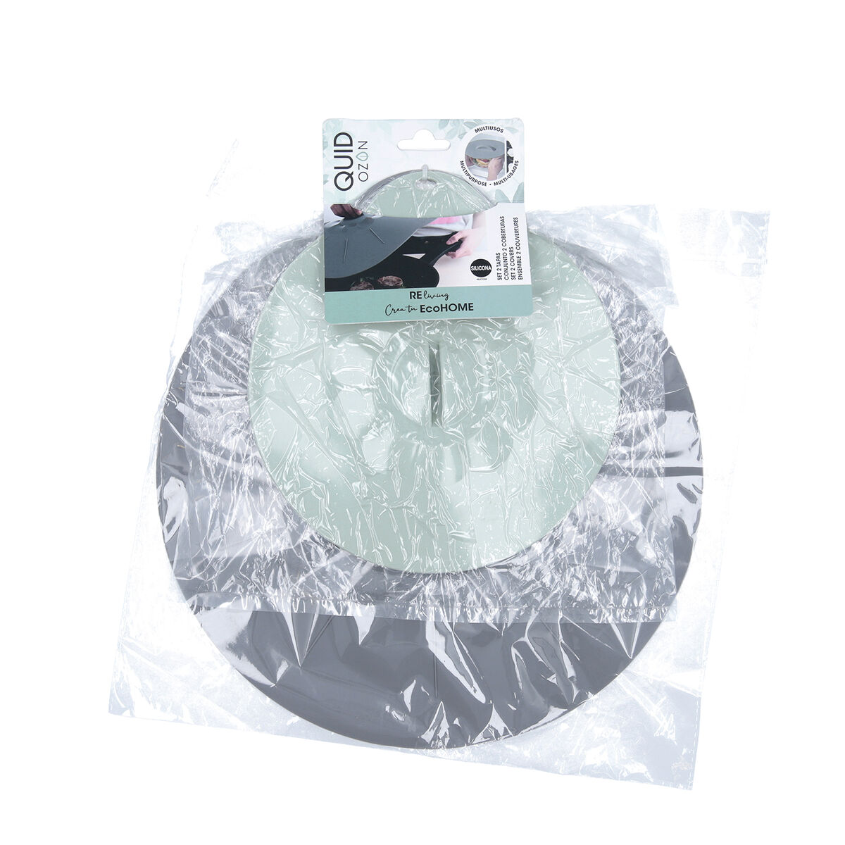 Set de tapas Quid Ozon Silicona Plástico 2 Piezas