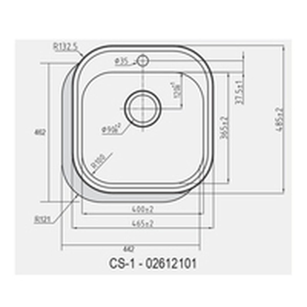 Fregadero de Un Seno Cata CS-1 Plata