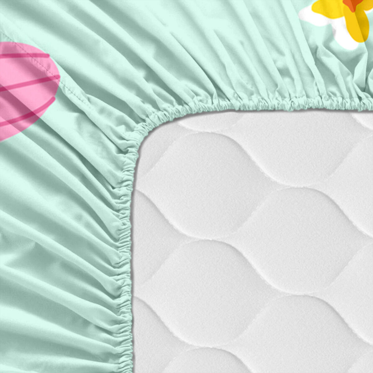 Sábana Bajera Ajustable HappyFriday Moshi Moshi Cute Llamas Multicolor 90 x 200 x 32 cm