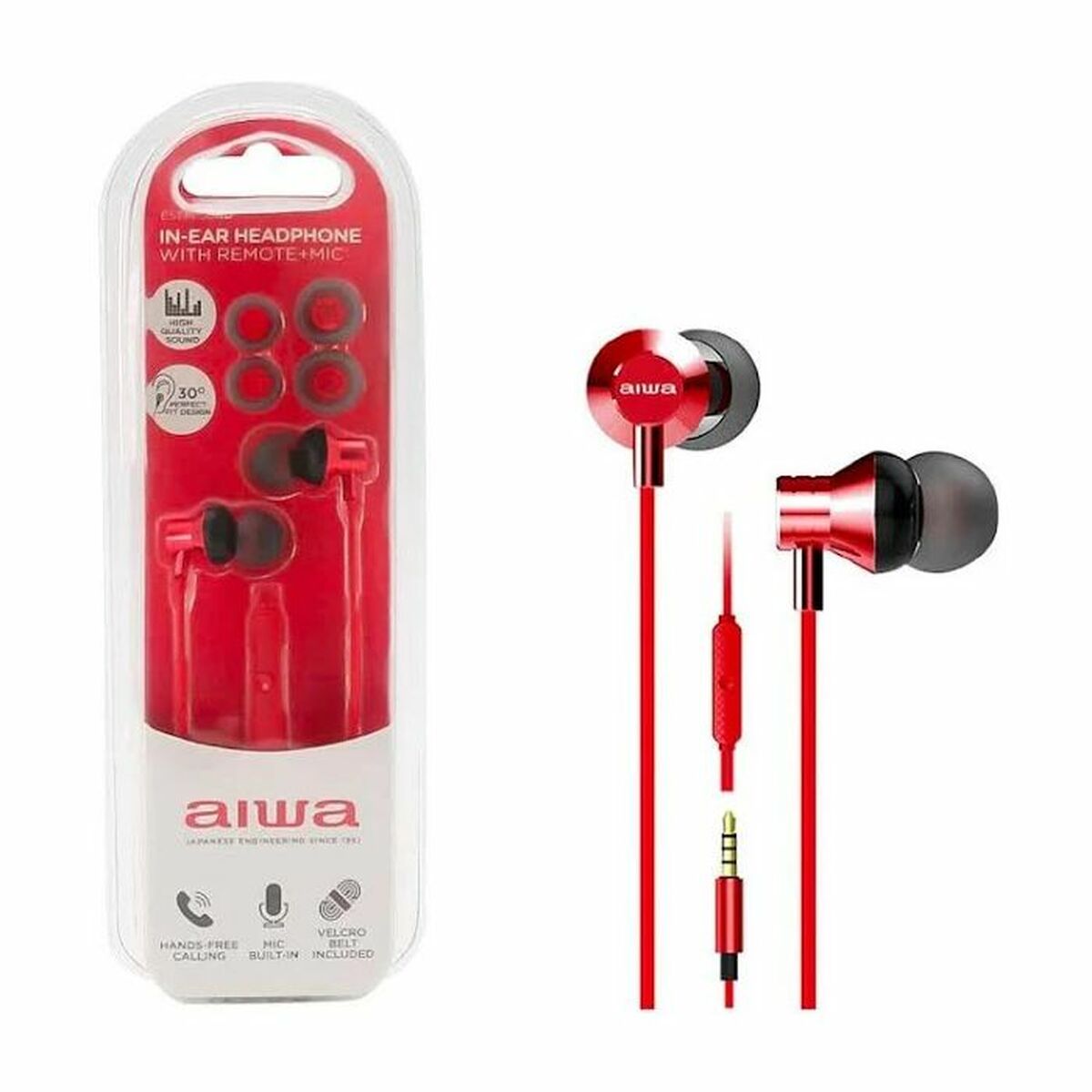 Auriculares Aiwa ESTM50RD Rojo