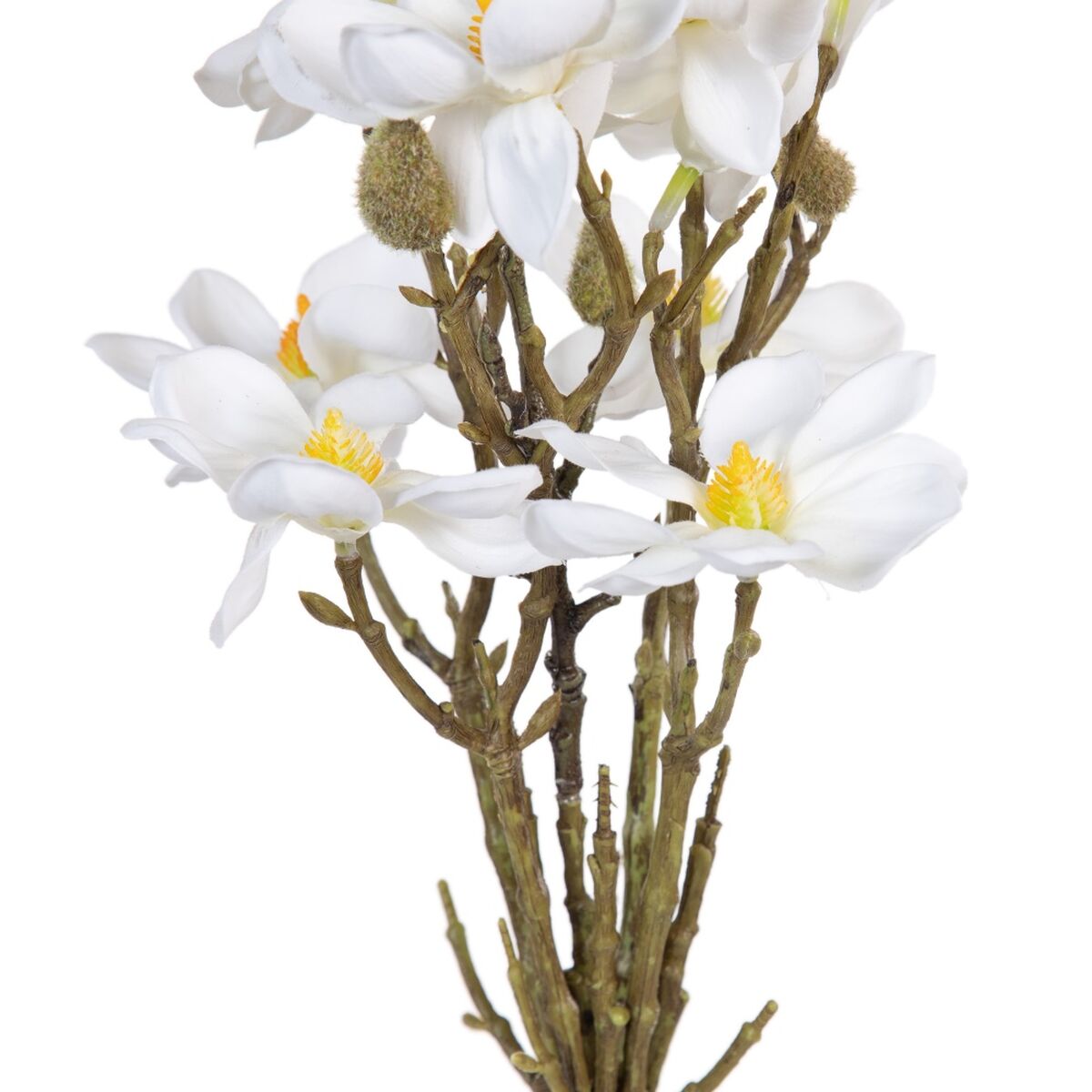 Flores Decorativas Blanco Verde 37 x 20 x 41 cm Magnolia