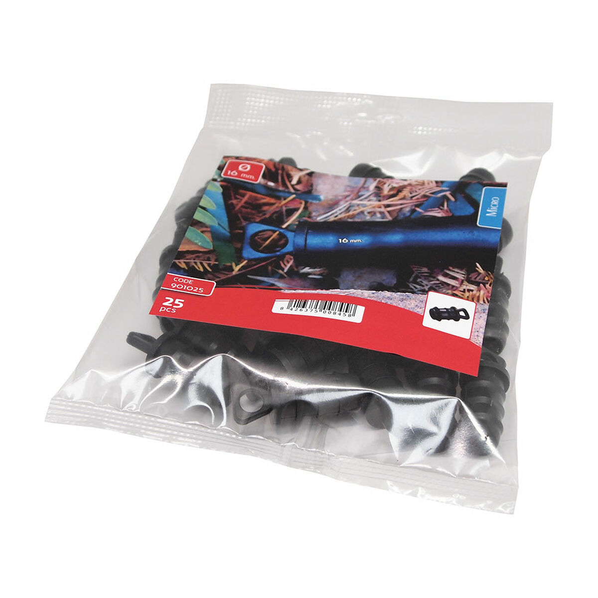 Juego de Tapones Aqua Control 902125 16 mm Sistema de riego 25 Unidades