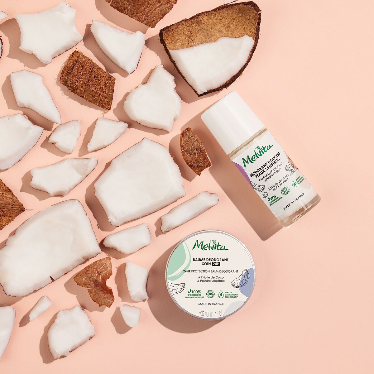 Desodorante Roll-On Melvita Los Esenciales De Higiene 50 ml Piel Sensible