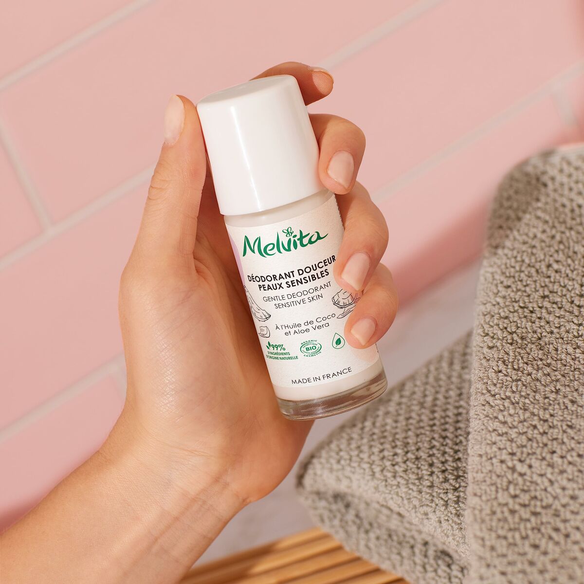 Desodorante Roll-On Melvita Los Esenciales De Higiene 50 ml Piel Sensible