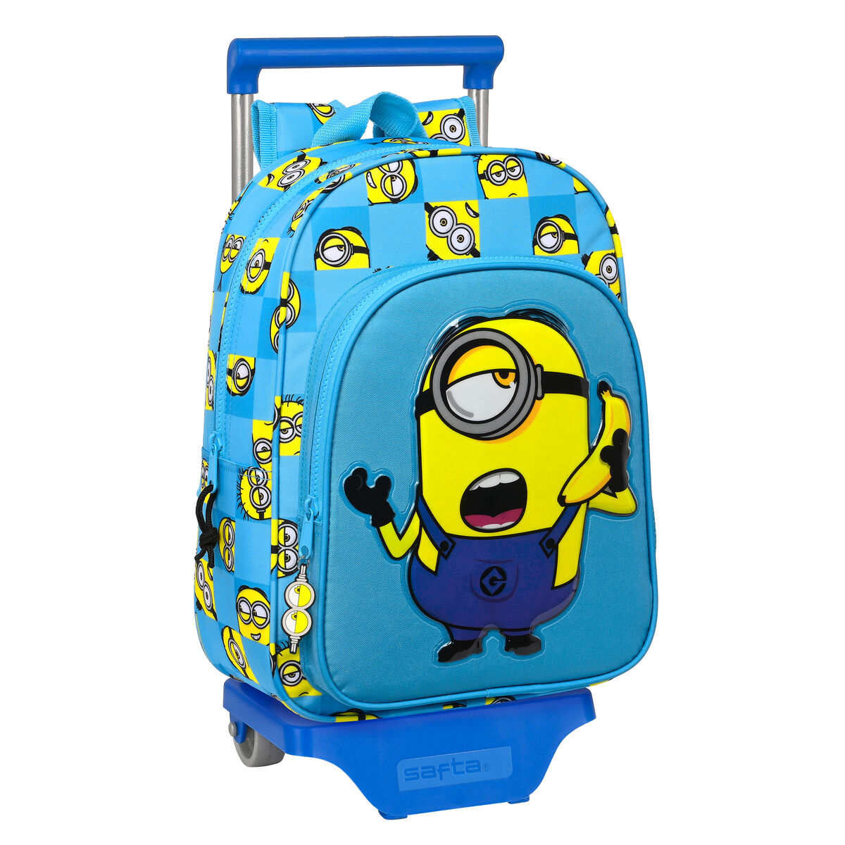 Mochila Escolar con Ruedas Minions Minionstatic Azul 26 x 34 x 11 cm