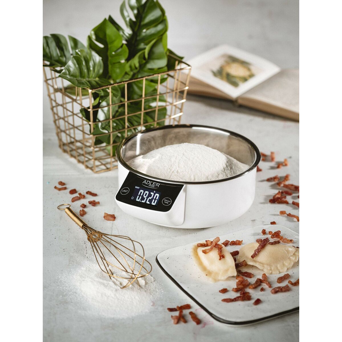 Báscula de Cocina Adler 3166 Blanco 900 ml 5 kg
