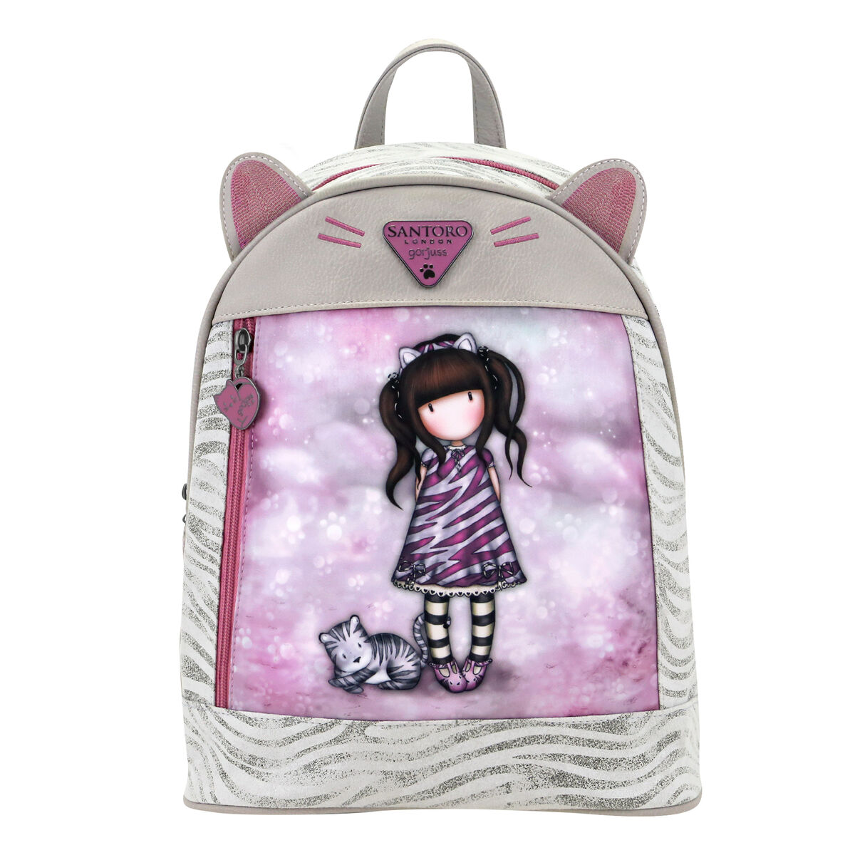 Mochila Infantil Gorjuss Ruby Wild Gris 25,5 x 31 x 10 cm