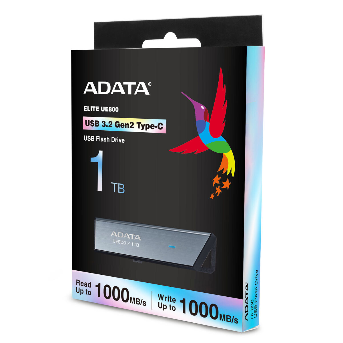 Memoria USB Adata AELI-UE800-1T-CSG 1 TB Negro Plateado