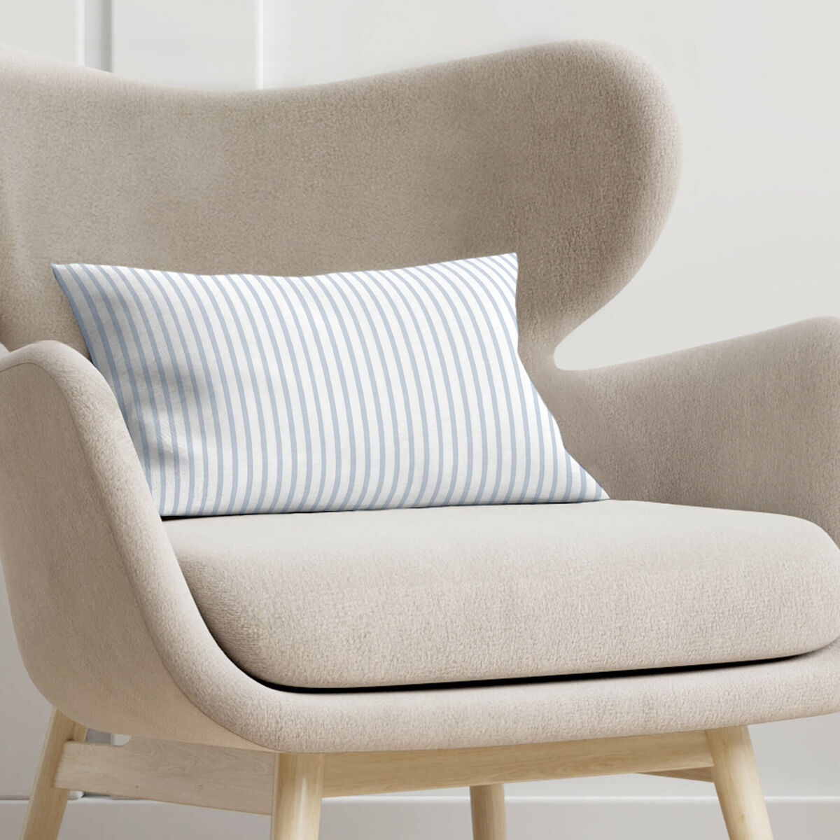 Funda de cojín Decolores Rayas Azul 30 x 50 cm 100 % algodón