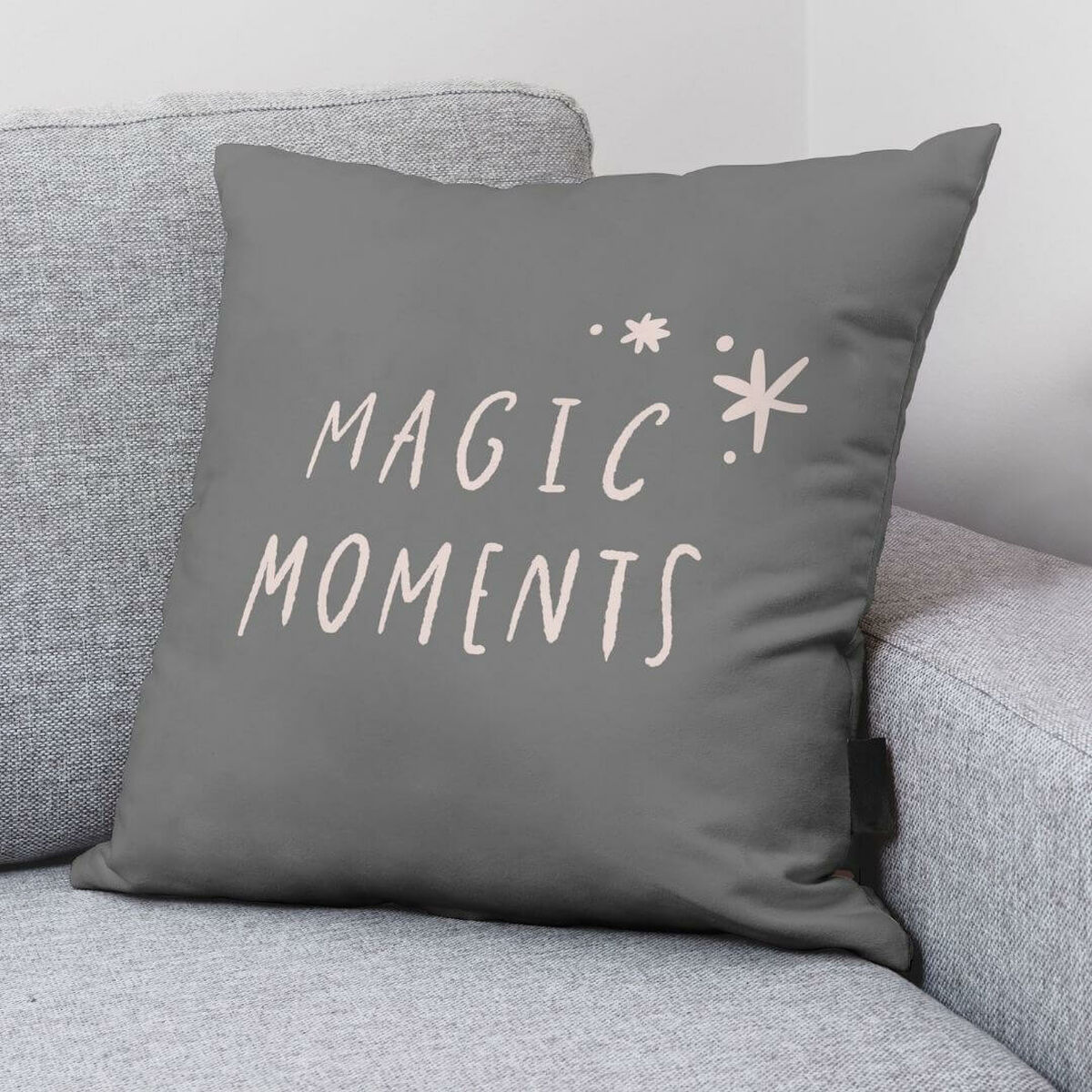 Funda de cojín Kids&Cotton Yannick A Gris 50 x 50 cm Algodón