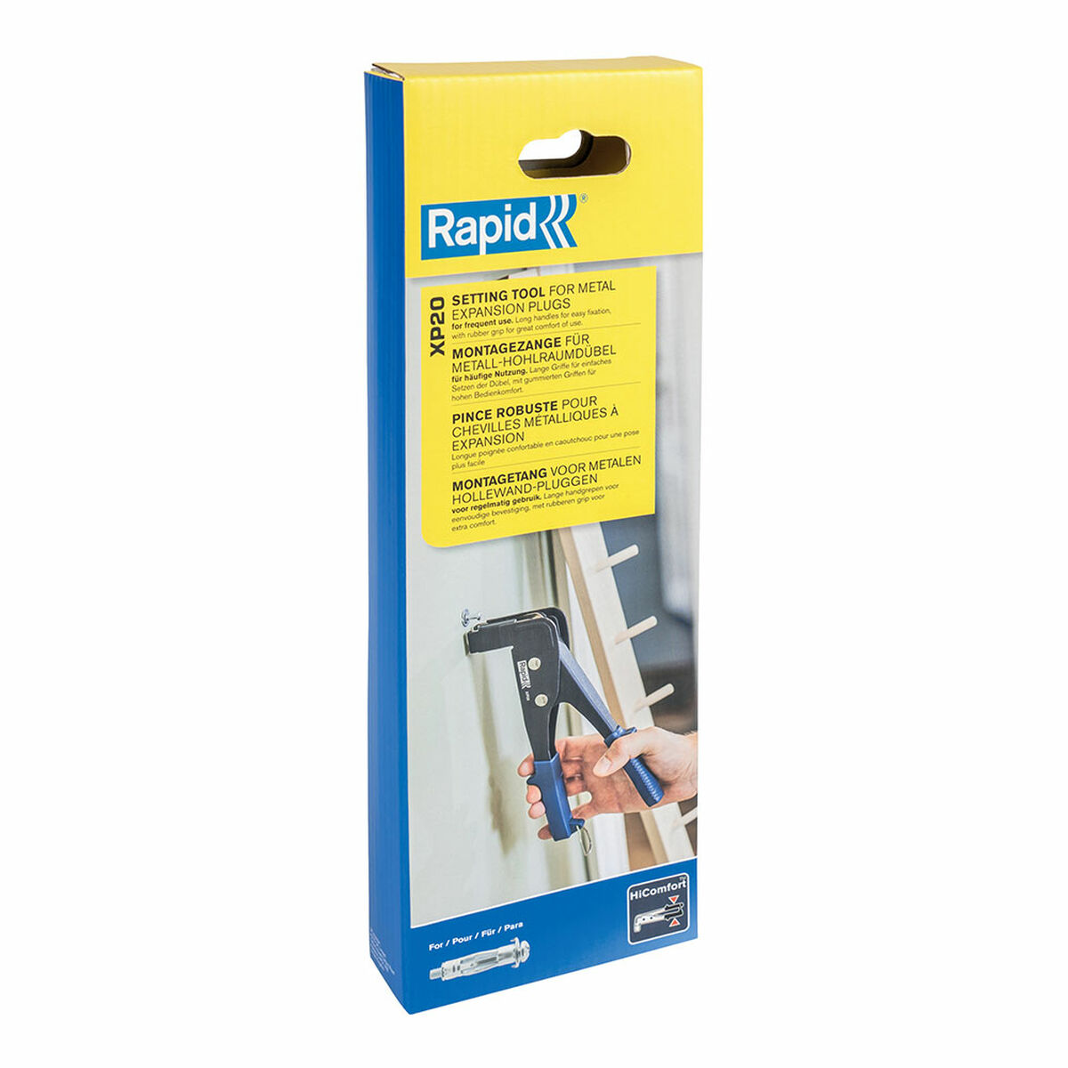 Herramienta de colocación para yeso, pladur y paredes huecas Rapid XP20 5001537