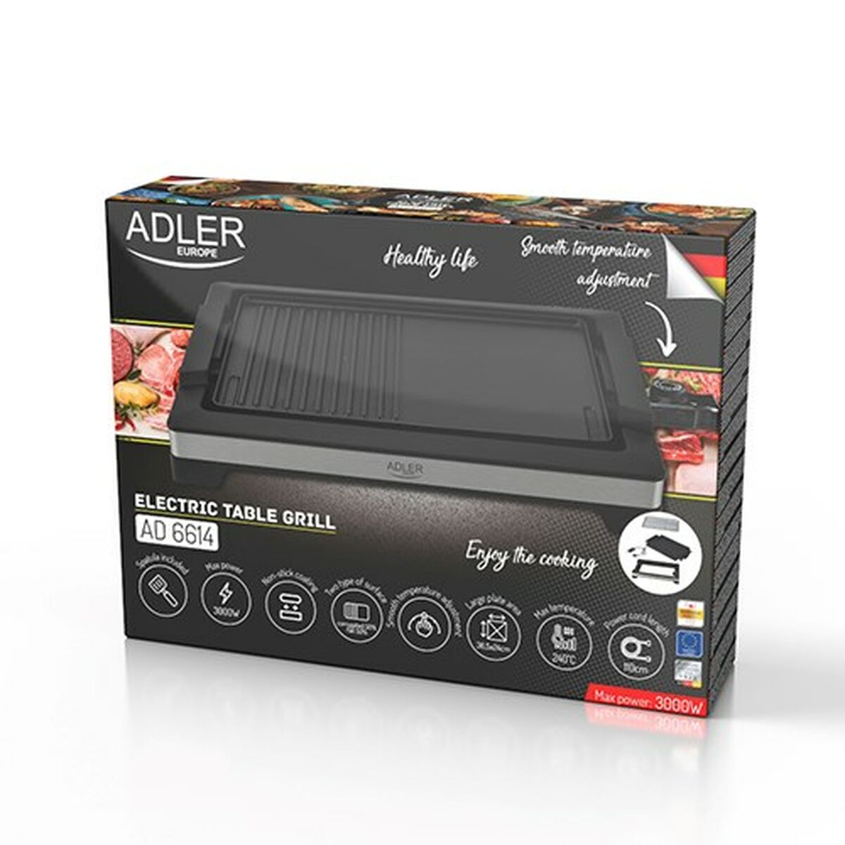 Parrilla Eléctrica Adler AD 6614 3000 W