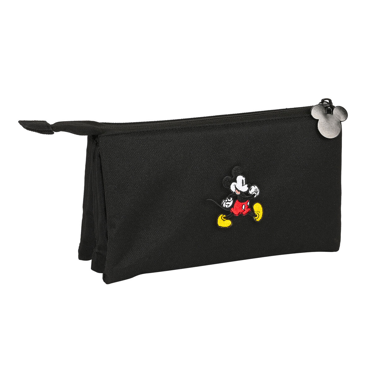 Portatodo Triple Mickey Mouse Negro 22 x 12 x 3 cm