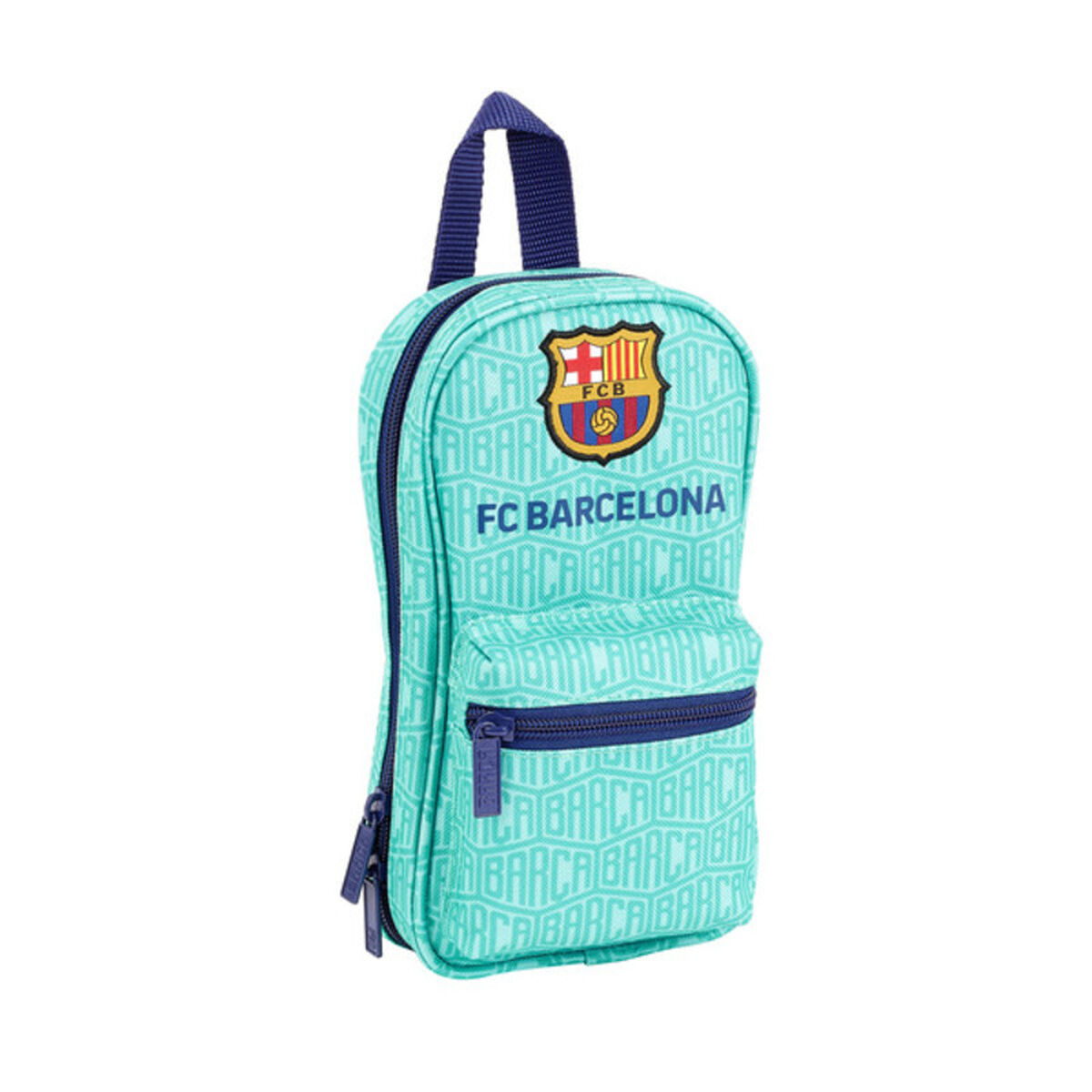 Plumier Mochila F.C. Barcelona Turquesa 12 x 23 x 5 cm 33 Piezas