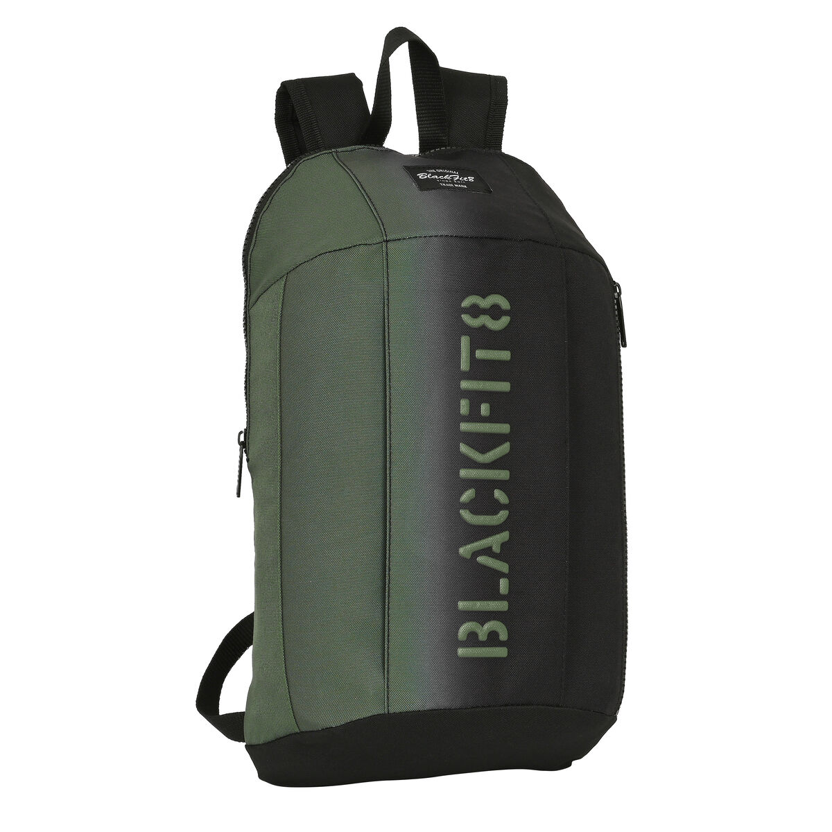 Mochila Infantil BlackFit8 Gradient Negro Verde militar 22 x 39 x 10 cm Mini