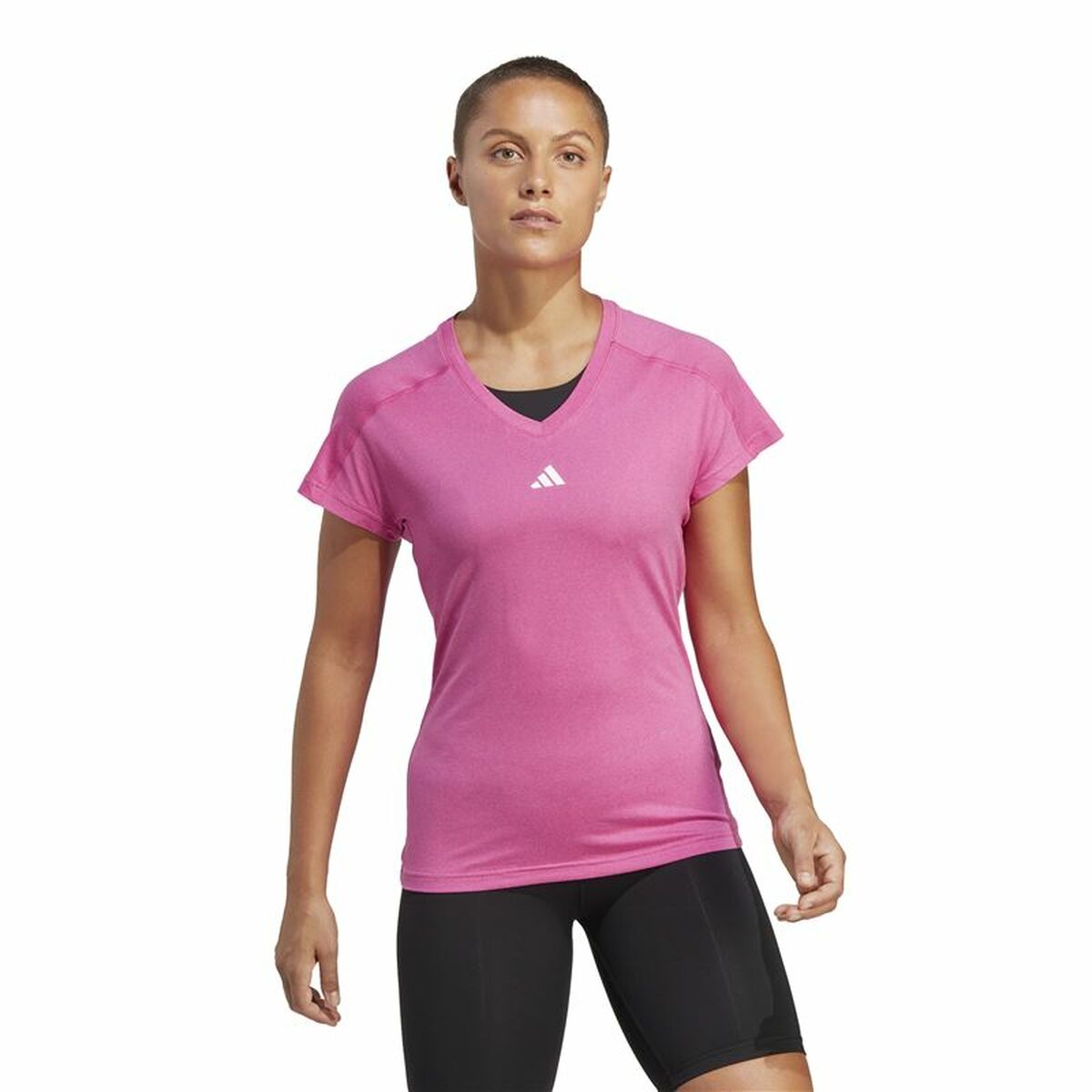 Camiseta de Manga Corta Mujer Adidas Essentials Rosa Lila