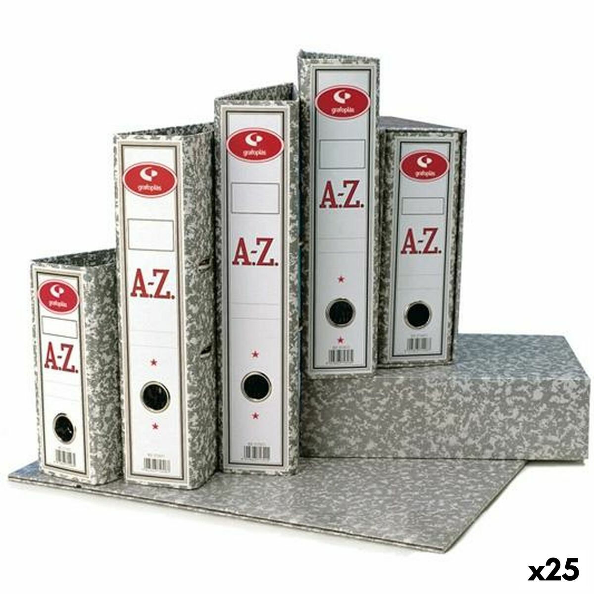 Archivador de Palanca Grafoplas Classic Gris A4 Din A4 (25 Unidades)