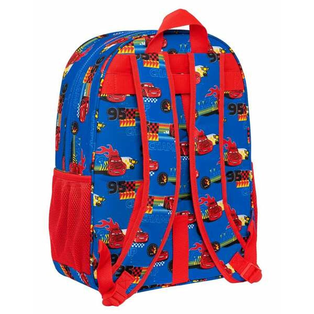 Mochila Escolar Cars Race Ready Azul 33 x 42 x 14 cm
