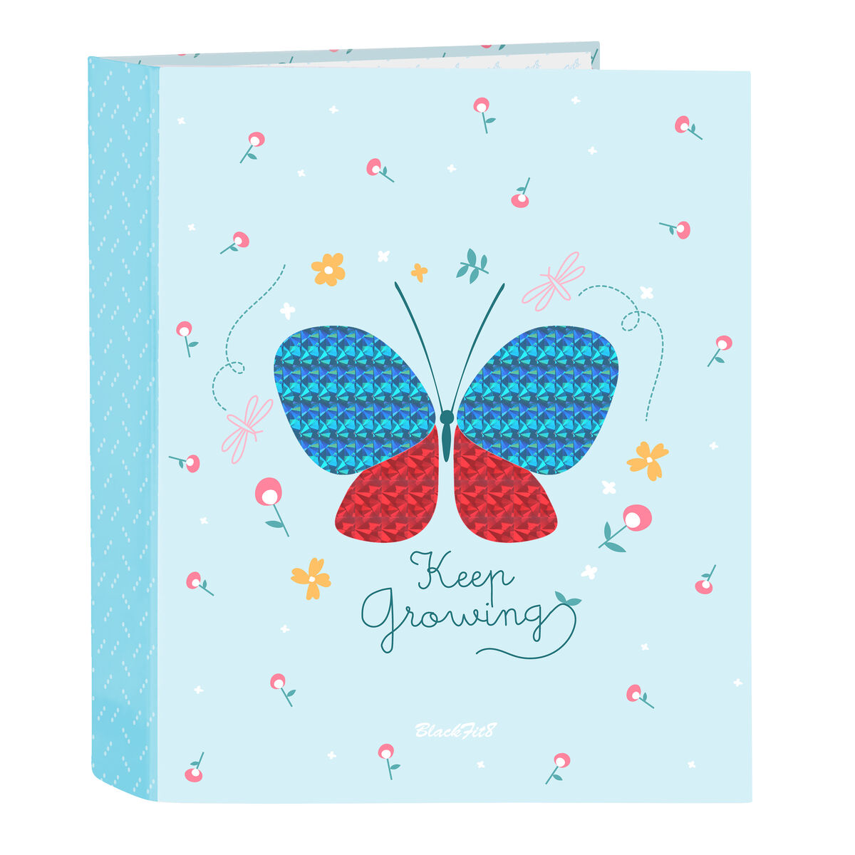 Carpeta de anillas BlackFit8 Mariposa Azul claro 27 x 33 x 6 cm Mariposa