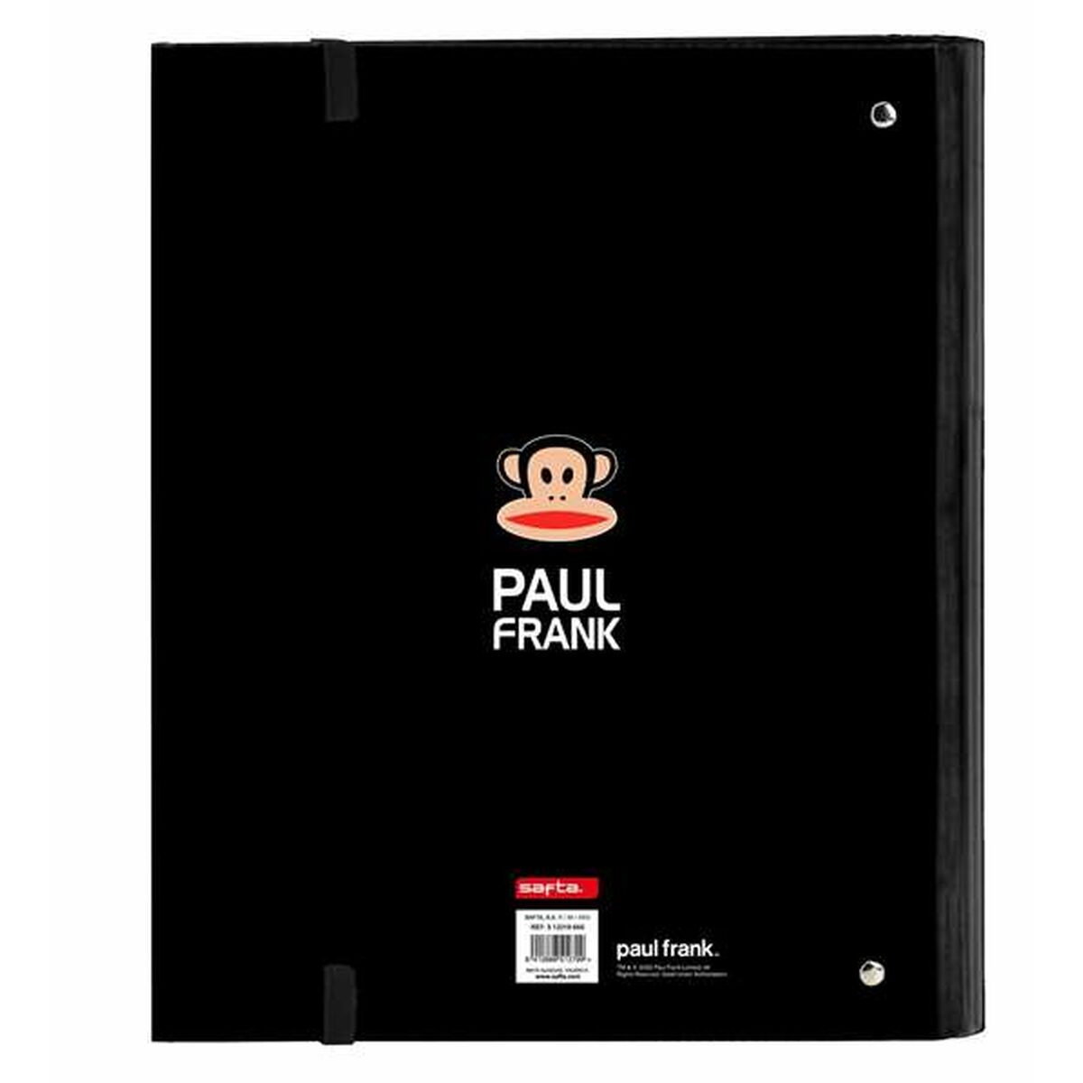 Carpeta de anillas Paul Frank Campers Negro 27 x 32 x 3,5 cm