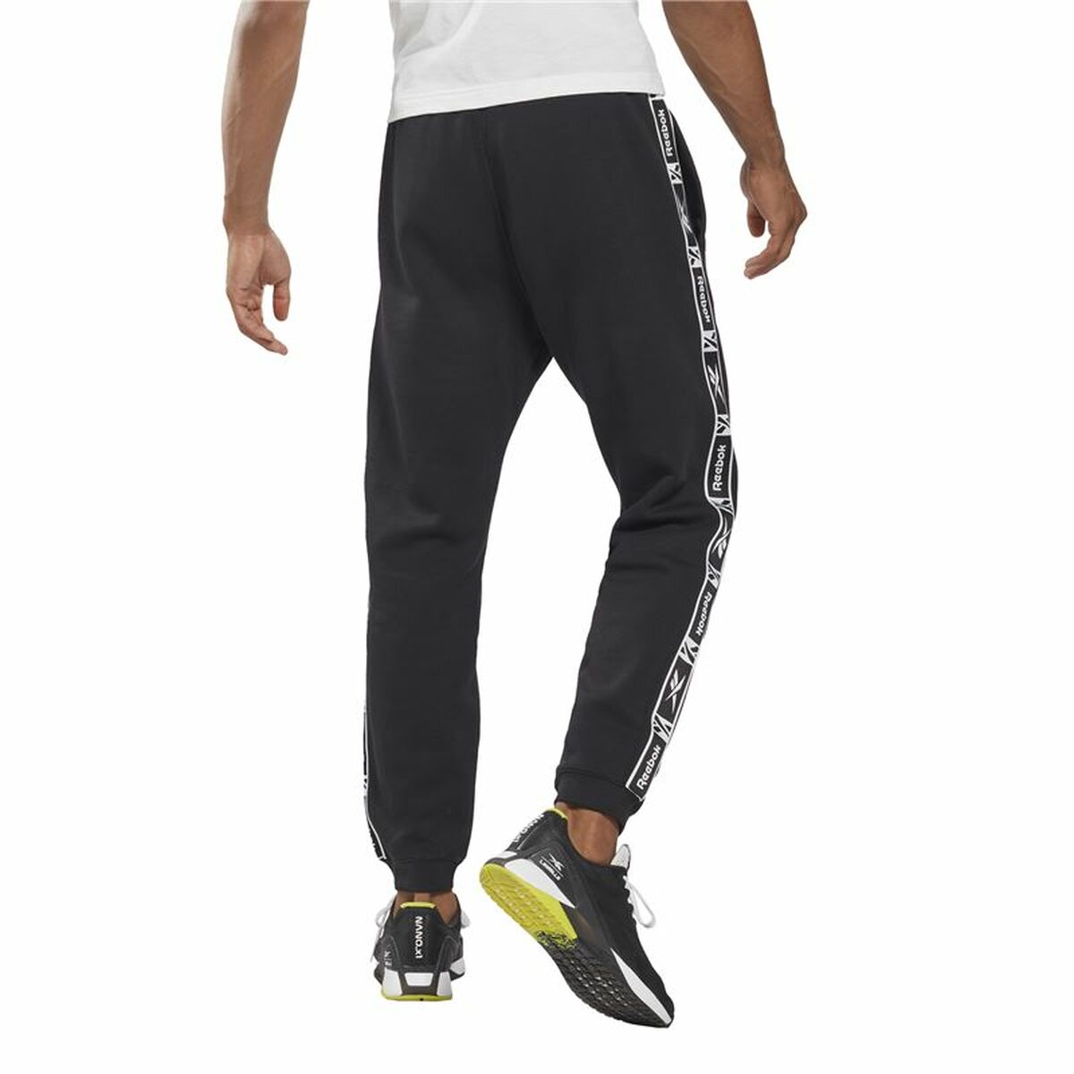 Pantalón Largo Deportivo Reebok Ri Tape Negro