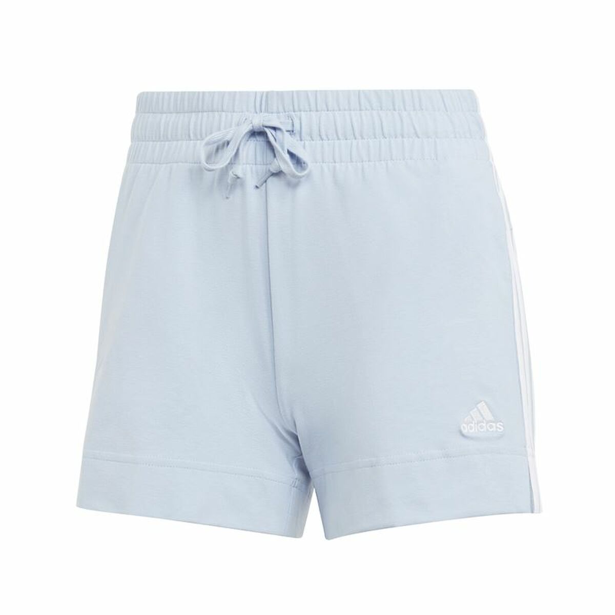 Pantalones Cortos Deportivos para Mujer Adidas 3 Stripes Sj Azul claro