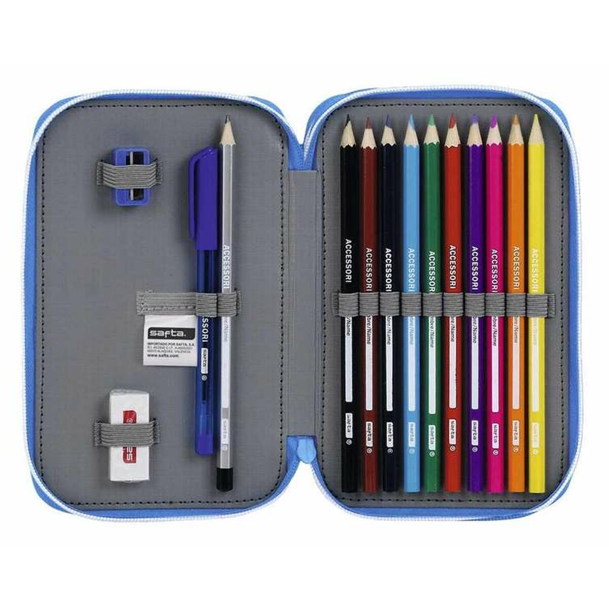 Plumier Doble RCD Espanyol Azul Blanco 12,5 x 19,5 x 4 cm