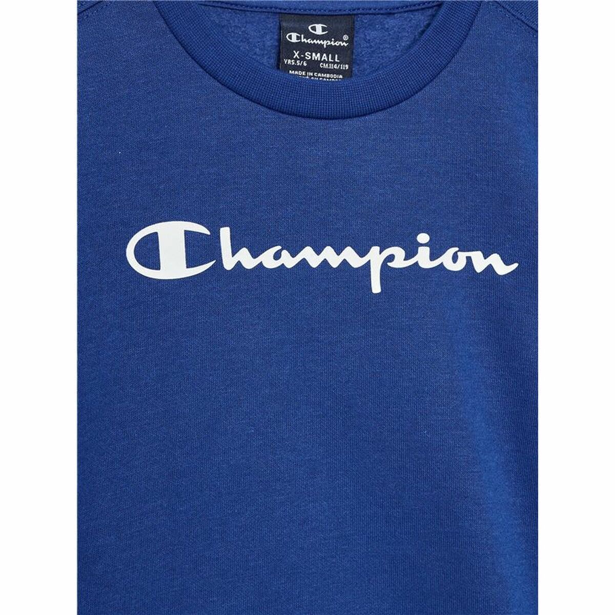 Sudadera con Capucha Niño Champion Crewneck Azul Blanco