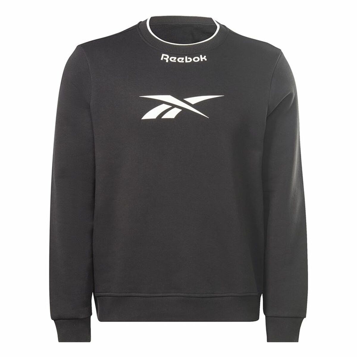 Sudadera sin Capucha Hombre Reebok RI Arch Logo Vector Blanco Negro
