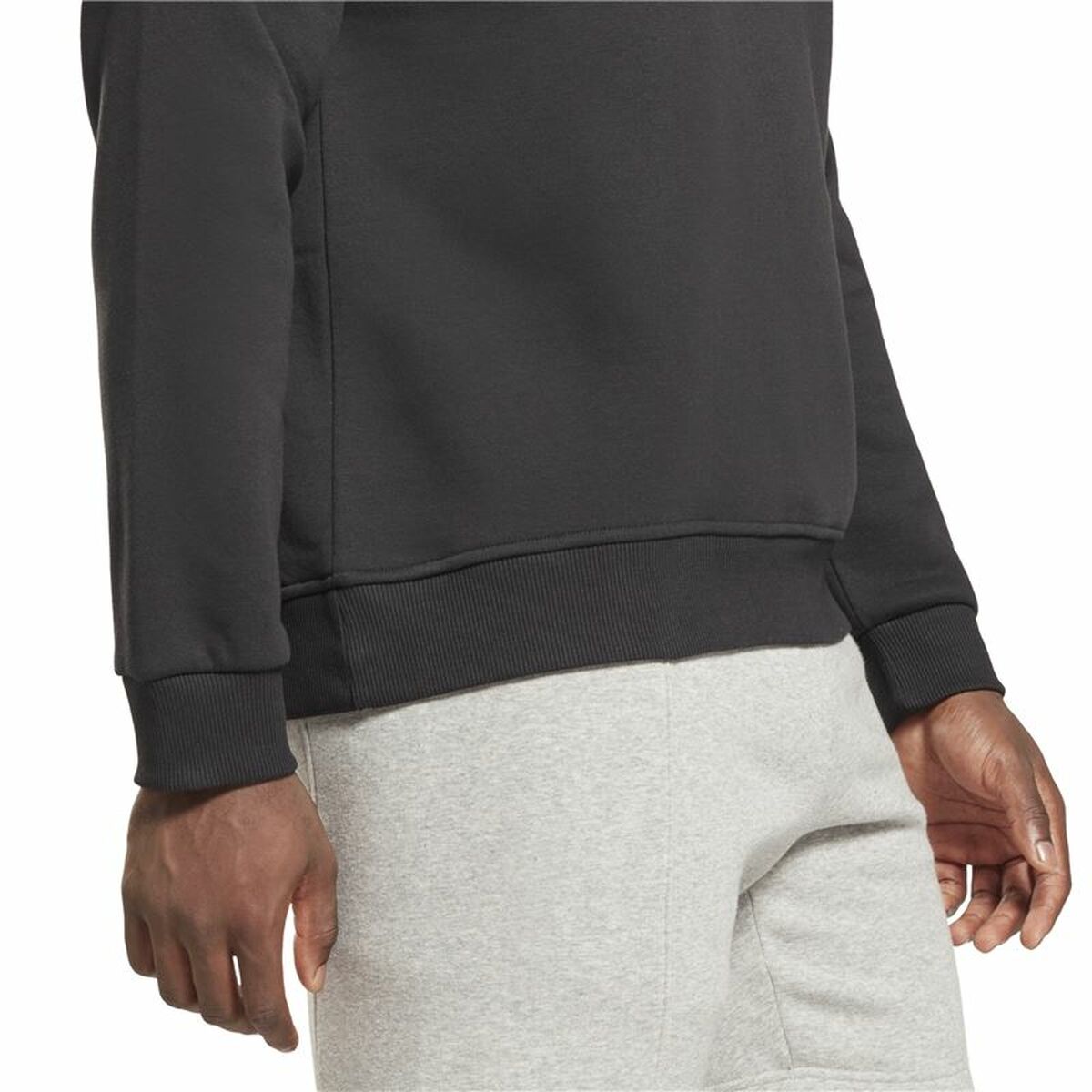 Sudadera sin Capucha Hombre Reebok RI Arch Logo Vector Blanco Negro