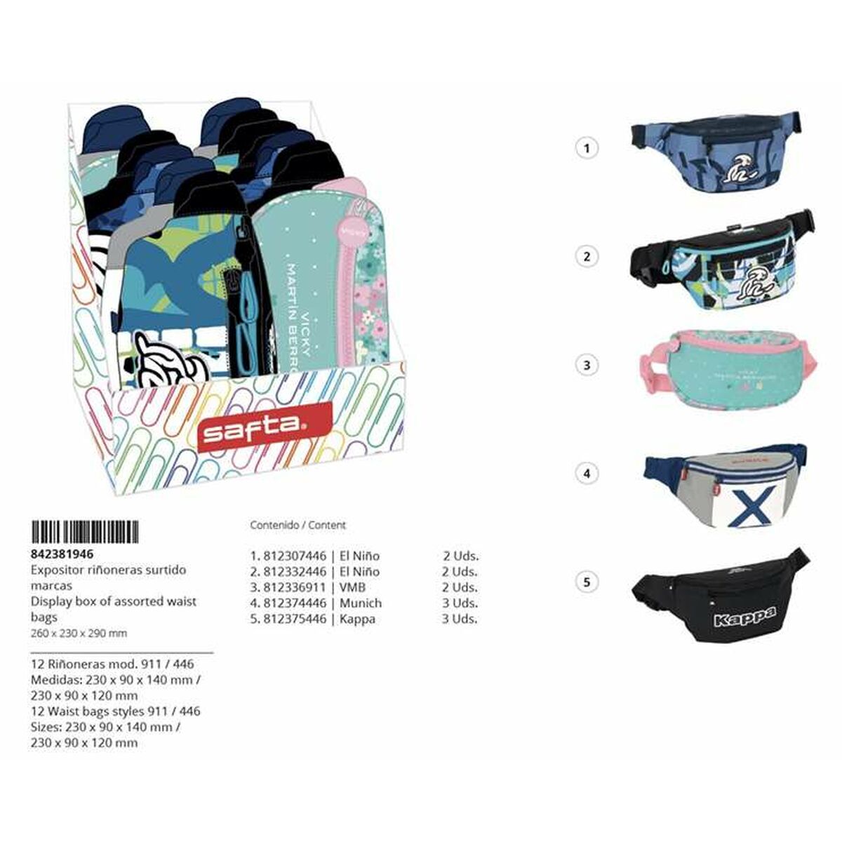 Riñonera Safta 26 x 29 x 23 cm