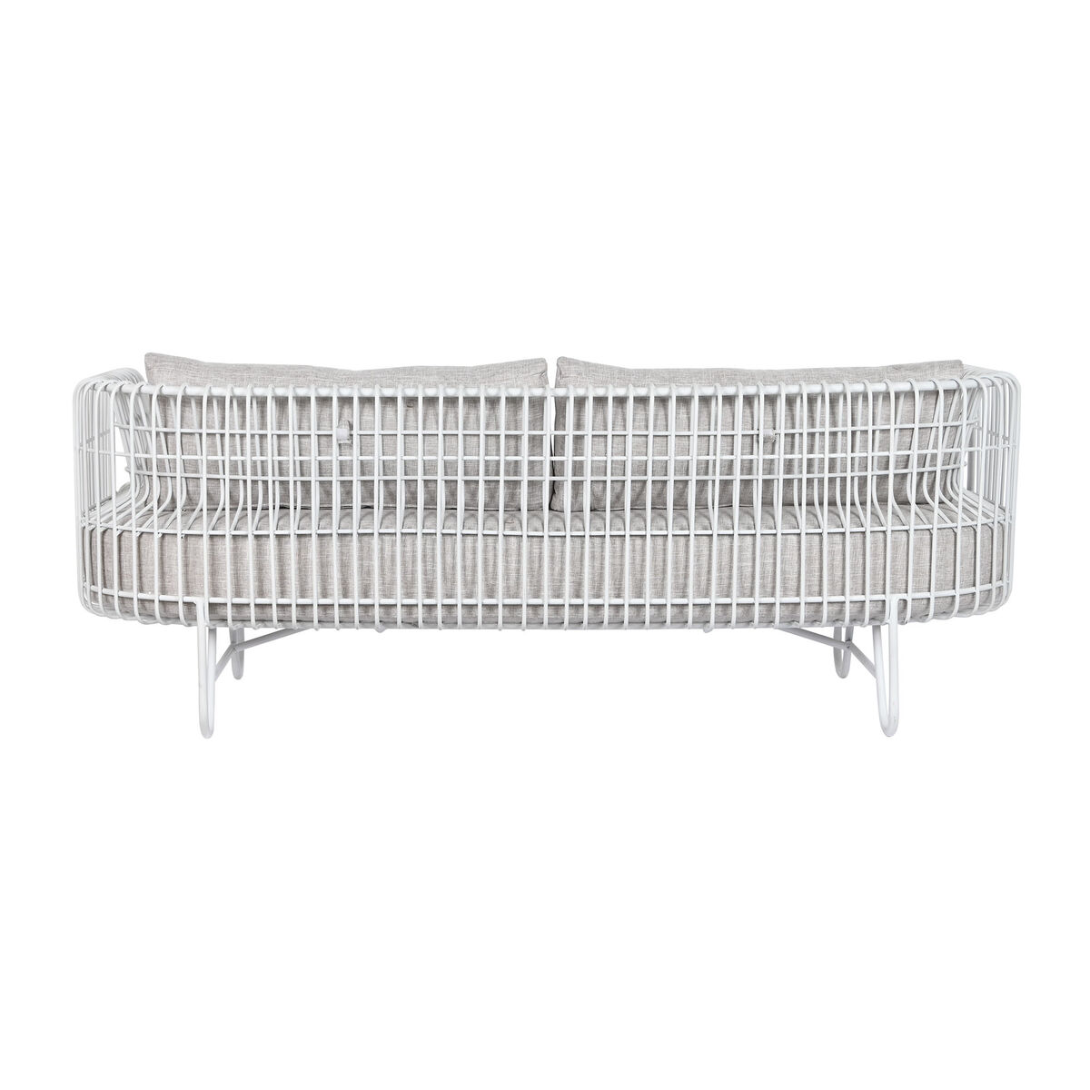 Sofá Home ESPRIT Blanco Beige Metal 180 x 66 x 66 cm