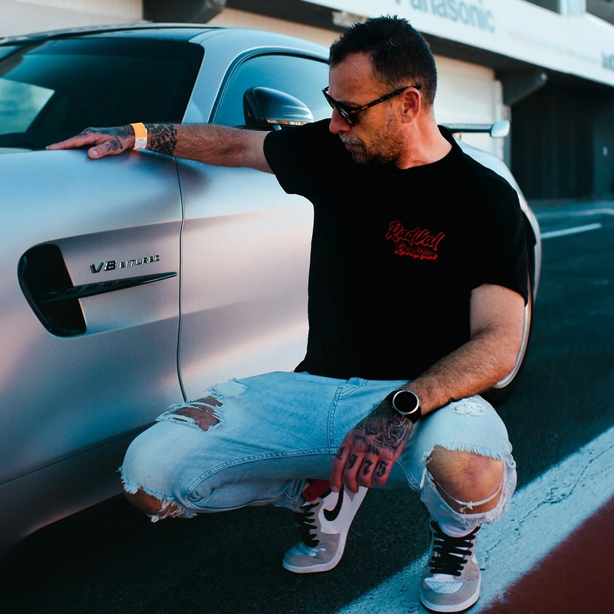 Camiseta de Manga Corta Hombre RADIKAL NICE FAT ASS Negro S