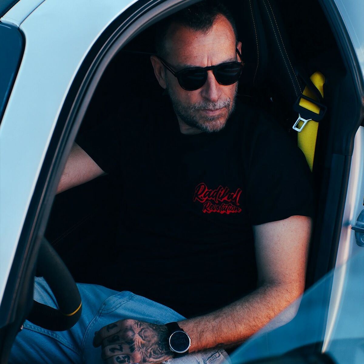 Camiseta de Manga Corta Hombre RADIKAL NICE FAT ASS Negro L