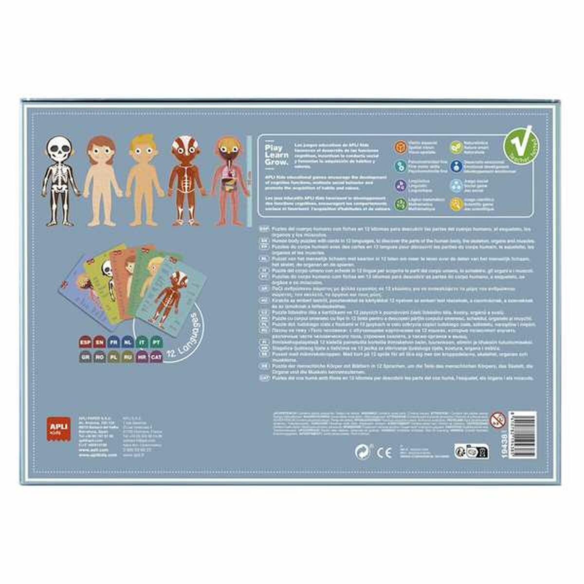 Puzzle Apli 19438 35 x 75 x 24 cm Cuerpo humano 240 Piezas