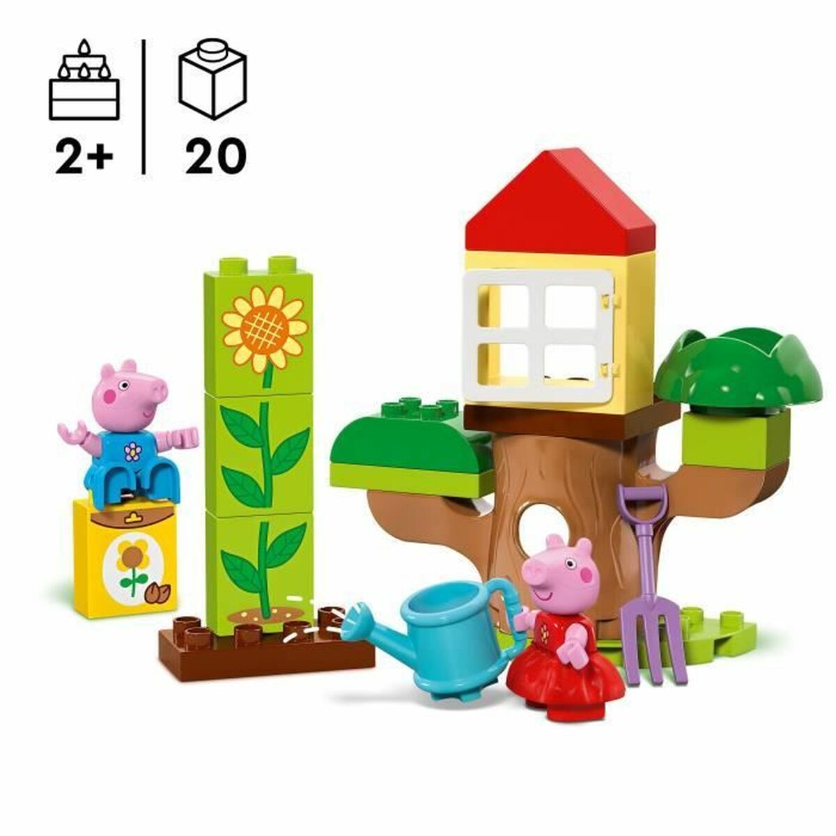 Juego de Construcción Lego Peppa Pig's Garden and Treehouse Multicolor