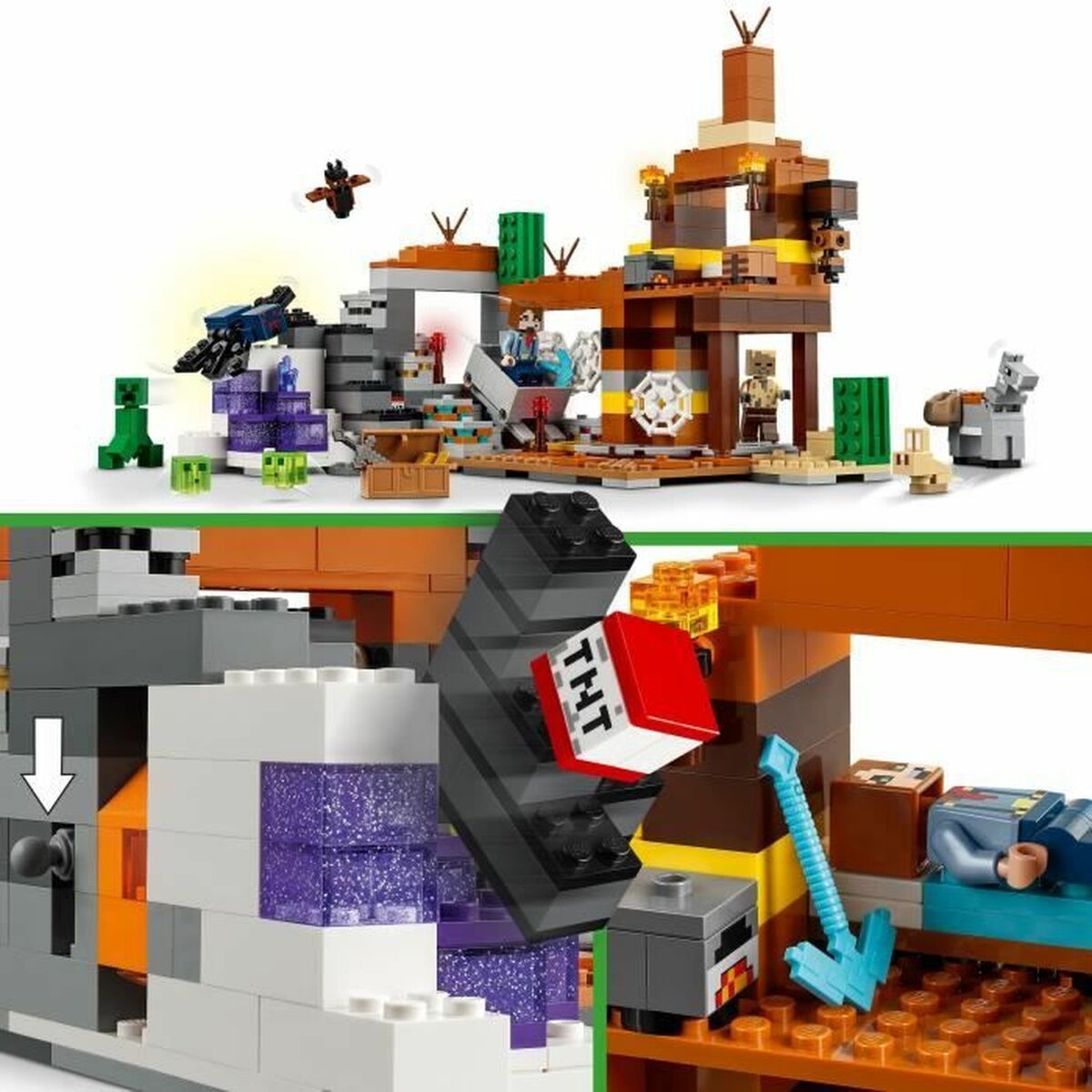 Juego de Construcción Lego Minecraft 21263 Badlands Mine Multicolor 538 Piezas